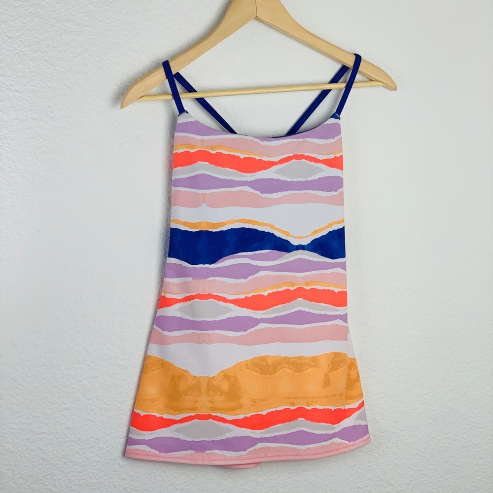 Lululemon Dancing Warrior Purple & Orange Tank Top Sz 4